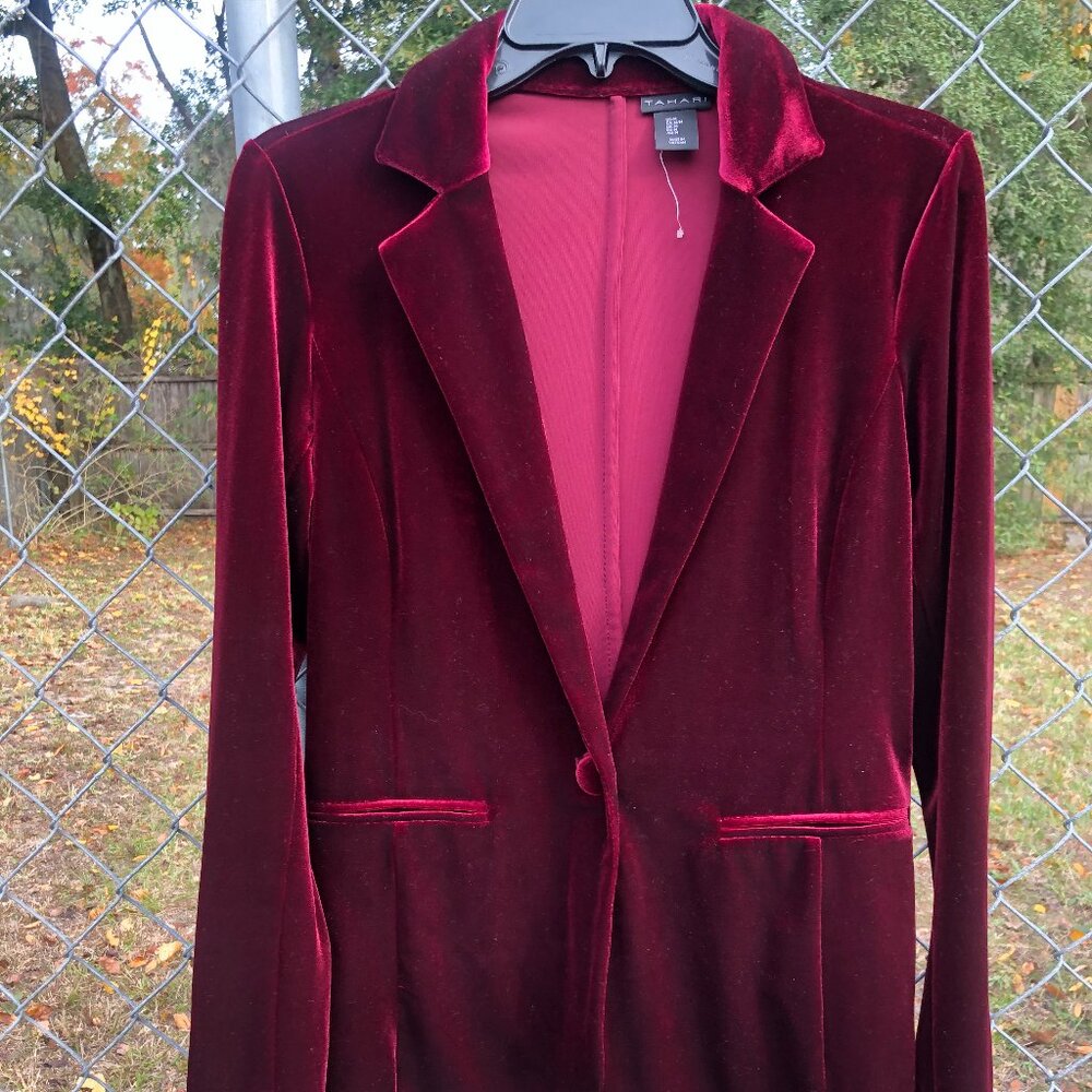 Tahari Velour Blazer Jacket